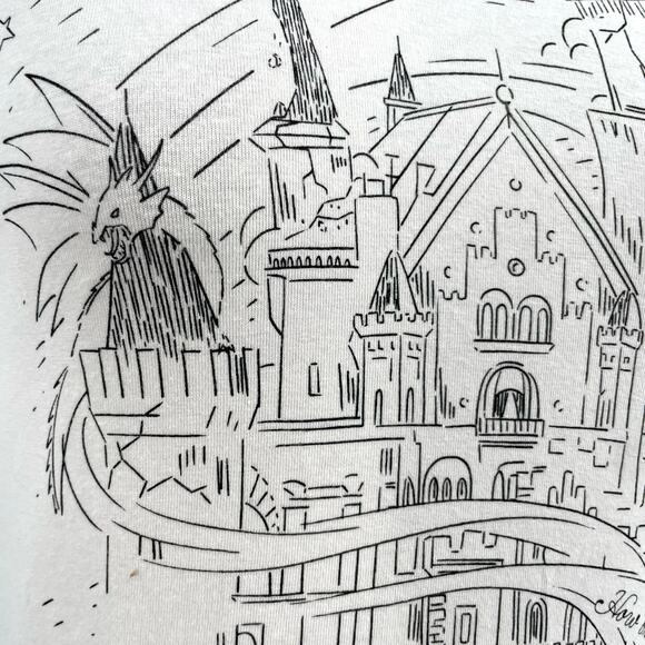 Taylor Swift Speak Now Babydoll Tee Kingdom Lights Castle Dragons Cream Size XS - Picture 5 of 12